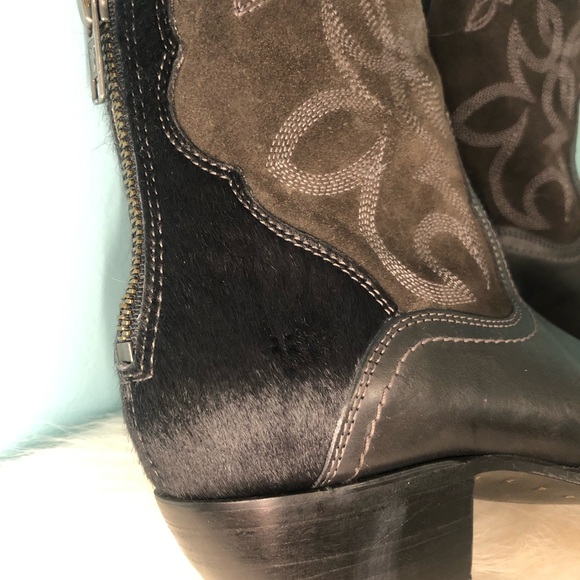 SHANE EMBROIDERED FRYE BOOTIES